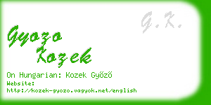 gyozo kozek business card